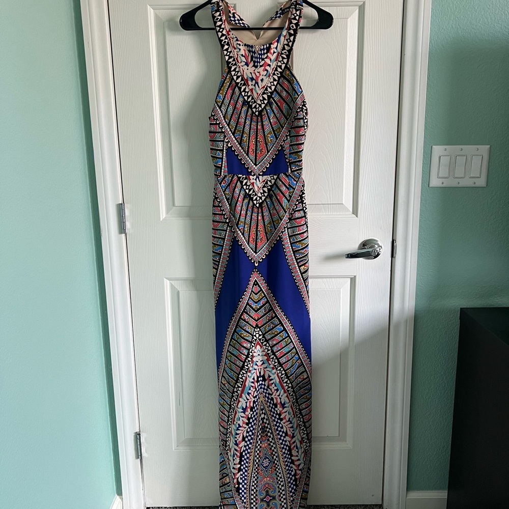 Ark & Co Geometric Blue Maxi Dress